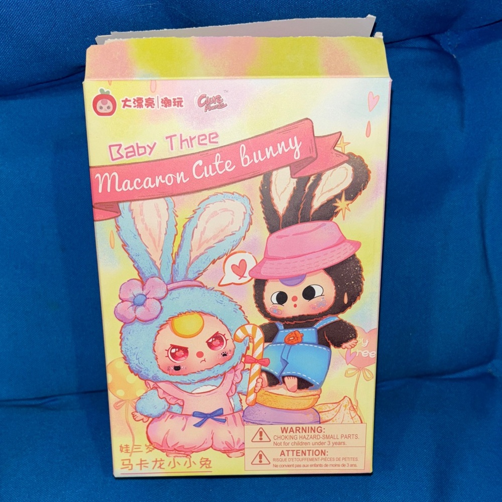 Pop Mart Baby Three Macaron Cute BunnyBunblush BoxItemAndCard ConfirmedAuthentic - Picture 1 of 10